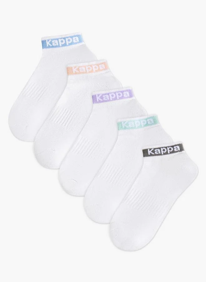 Kappa Pack Of 5 Girls Sports Socks Ankle Length